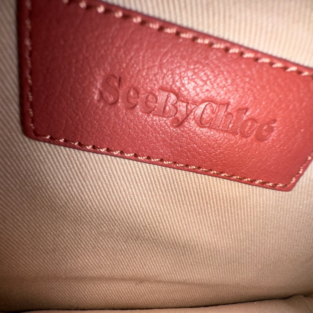See By Chloe’ - Leopard Print Panel/Light Coral Pink Shoulder Bag - EUC - Picture 10 of 13